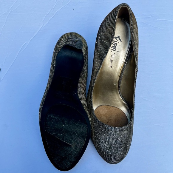 Gold Sparkly High Heel Shoes by Fioni NIGHT - Size 9 - Picture 6 of 7